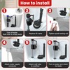 Saillong Universal Toilet Tank Replacement Kit, Include Toilet Fill Valve,