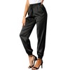 Allegra K Women's Drawstring Elastic Waist Athleisure Pants Ankle Length