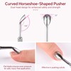 KADS Upgraded Dual-Ended Stainless Steel Nail Cuticle Pusher and Cleaner