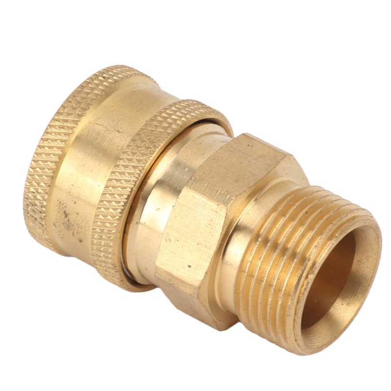 2Pcs Pure Copper M22 High Pressure Washer Fitting Adapter 3/8