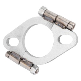 Eacam 2-inch Flat Oval Split Repair Exhaust Flange, Professional Oval Flange for Vehicle Exhaust Systems Repair, Made of Low Carbon Steel with Precision