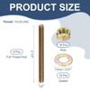PATIKIL 1/4"×2-1/2" カラー亜鉛メッキ全ねじ棒 8本セット 炭素鋼製長ねじボルト 家具・ガーデン取り付け組立用
