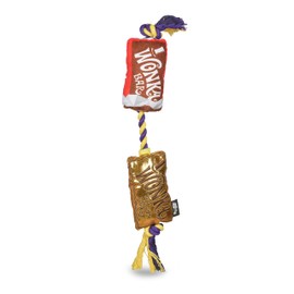 WILLY WONKA for Pets Wonka Bar and Golden Ticket Plush Rope Toy| Rope Dog Toys, Plush Dog Toys | Luxury Pet Plush with Multisensory Materials, Fun Trendy Dog Toys Gifts for Pets