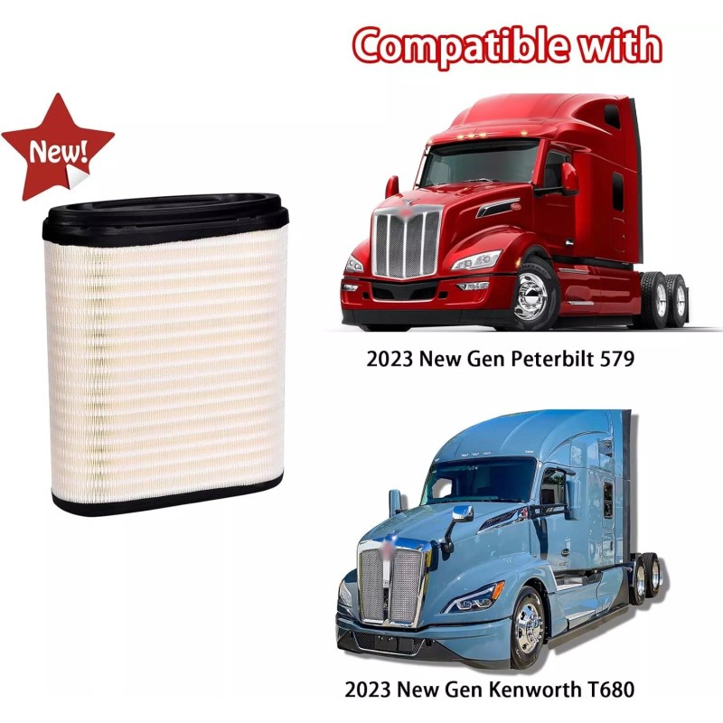 VEHITO Engine Air Filter D37-1061 Fit For 2023 Kenworth T680