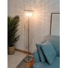 Surpars House Silver Crystal Floor Lamp S Shape Chrome Finish