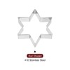 5Pcs Sliver Star Cookie Cutter Set Stainless Steel Five-Pointed Star