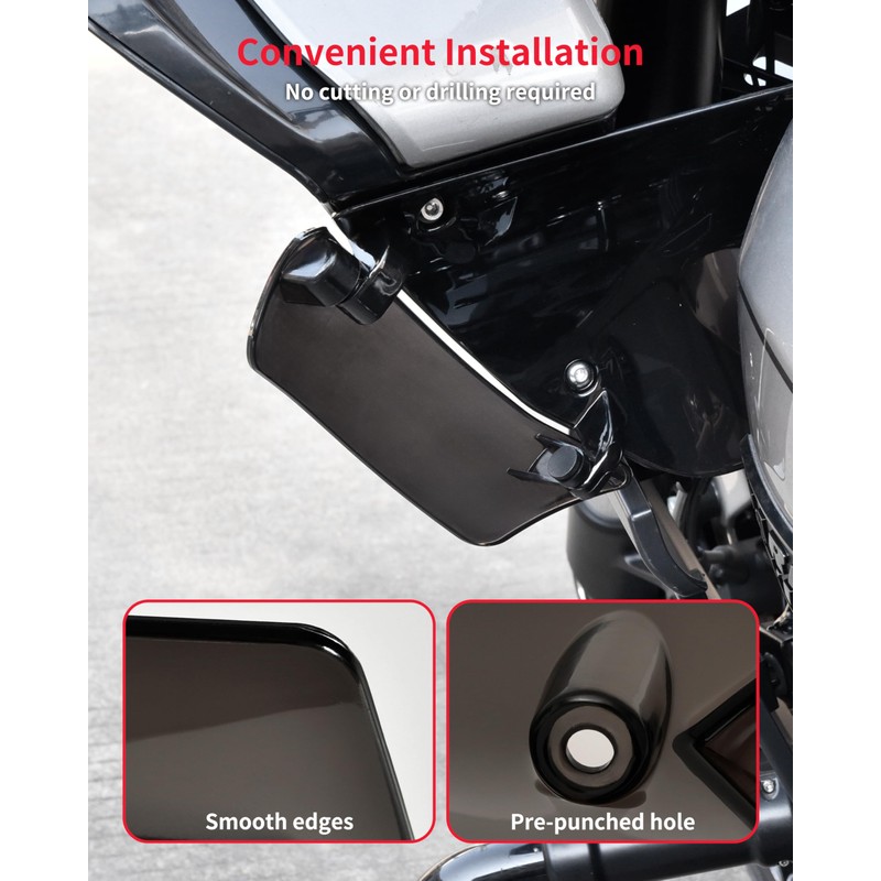 Adjustable Side Wings Wind Air Deflector Fairing for Road Glide