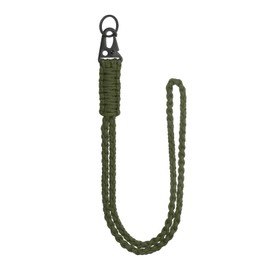 YELARXI Paracord Lanyard, 550 Keychain Lanyard Heavy Duty Necklace Keychains Braided Wrist Strap for Men Women Outdoor Activity Survival Keys Whistle Rope ID Badges (Army Green)