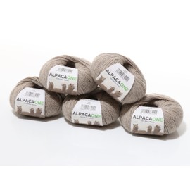 250 g 100% Baby Alpaca Wool 112 m 4-4.5 Needle Size Nm 4/9 Knitting Crochet Yarn Knitting Wool Colour: Grey Beige