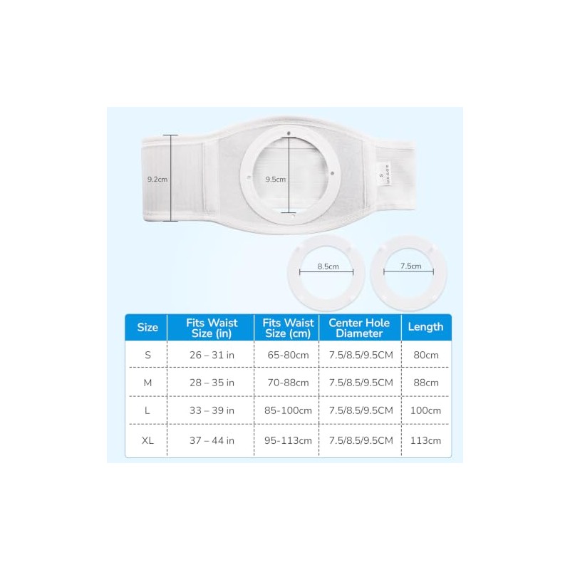 Ostomy Hernia Belt for Women & Men, Size S (26-31"),