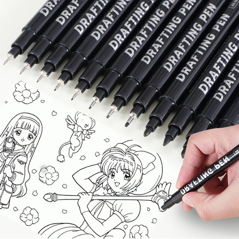 Calligraphy Pens, 12pcs Calligraphy Set For Beginners, Black Drawing Pen,