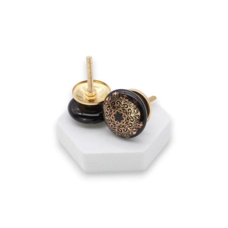 Infinity Decor Pack of 8 Emerald Black & Golden Floral