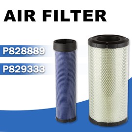 GETOPAUTO P828889 & P829333 Air Filters Set Compatible with Fleetguard Donaldson Kubota SVL90 SVL90-2 Case 222421A1 222422A1