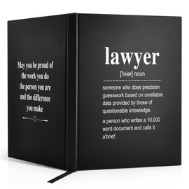 WUUCKOO Lawyer Definition 80 Sheets 160 Pages Blank Double-sided Hardcover Notebook, Lawyer Graduation Gift, Solicitor Gift for Law Student, Attorney Gift for Law School, Future Lawyer Gift
