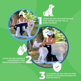 Nature Pet Hygiene Sanitary Pants for Female Dogs/ Pet Dog Incontinence Pants, m-l