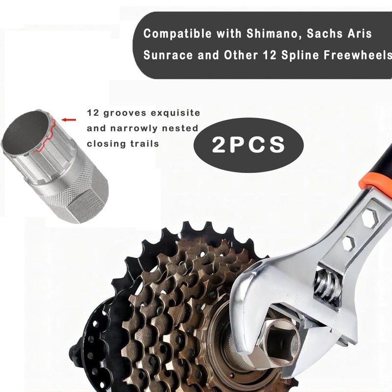 Pack of 2 compatible with Sunrace, cassette puller, polartreehome bicycle