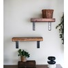 HEIRLOUM Urban Timber Rustic Reclaimed Wood Wall Mounted Shelf, Storage