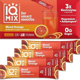 IQMIX Sugar Free Electrolytes Powder Packets - Hydration Supplement Drink Mix with Keto Electrolytes, Lions Mane, Magnesium L-Threonate, and Potassium Citrate - Flavor Name:: All Flavor Variety, Size: 20 Count (Pack of 1)