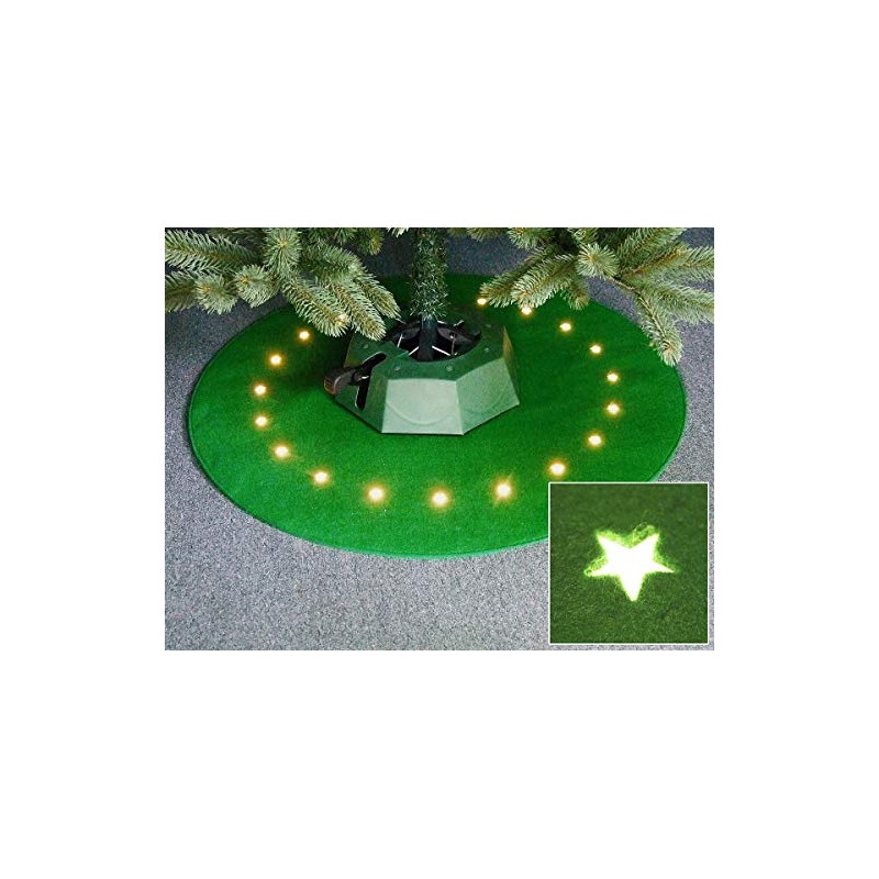 F-H-S International Christmas Tree Rug with Star LED Lighting Round