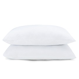 Martian Dreams® 300TC Brushed Microfibre Pillowcases (White, Queen/Standard 50x75cm) | 2 Pack | Soft and Hypoallergenic