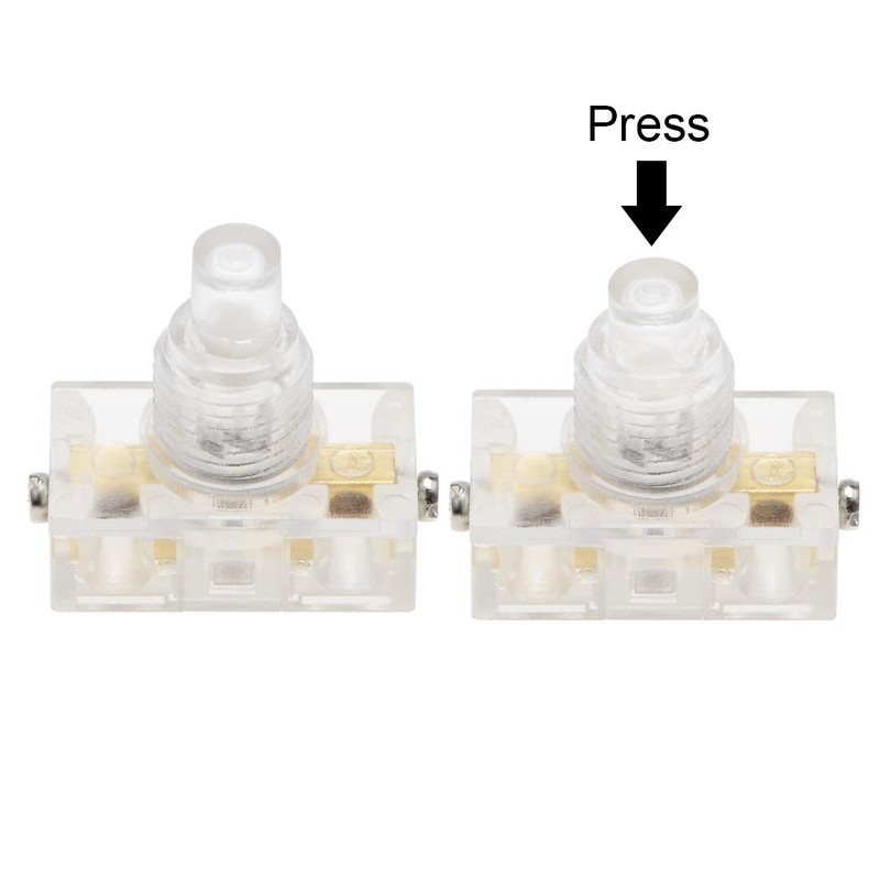uxcell Inline Foot Pedal Push Button Switch, UFO Type Lamp