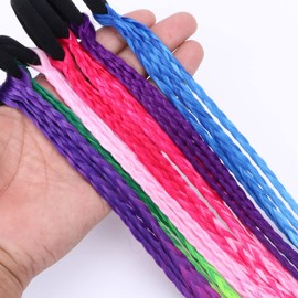 SHULLIN 6 Color Set, Kids Mesh Extension, Hair Extension, Wig, Braid, Gradient Color Extension, Wig, Colorful, Kids Hair Wig, Hair Extension, One Touch, Dance, Recitals, Events, Festivals, Hair