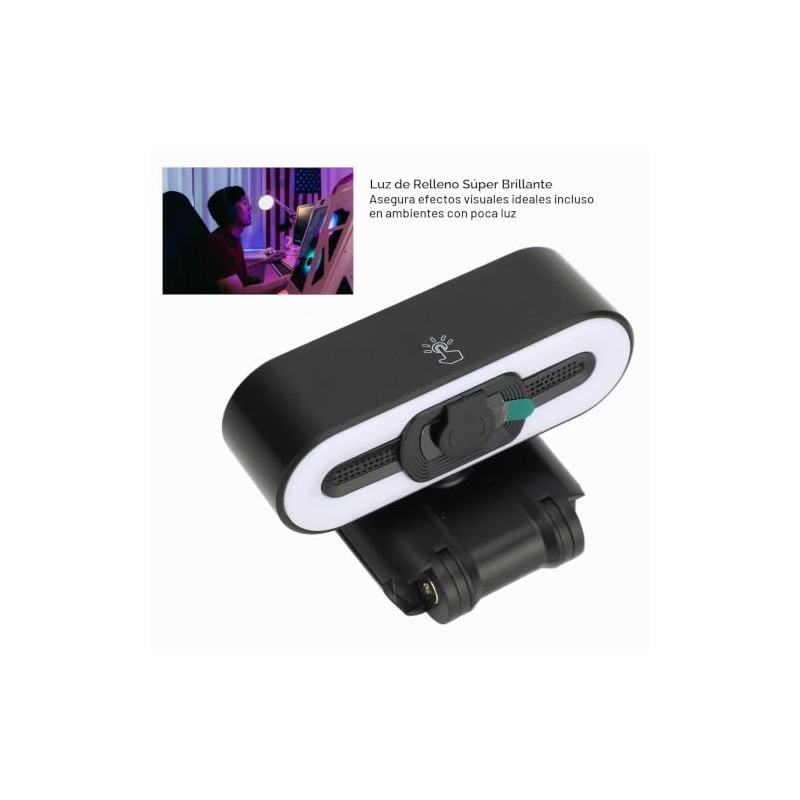 Fabater Cámara Web USB 4K, 8.3 MP, 3840x2140, con Micrófono