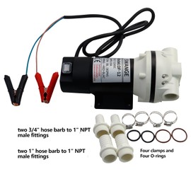 SWANGET DC12V DEF Transfer Pump for Diesel Exhaust Fluid (DEF) Drum Compatible Power Cord Diaphragm Irrigation Self priming Electric water pump 10.6 GPM 23PSI, 14.3lb, Lift 11m, Power 350W