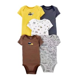 Acuryx Baby Romper Bodysuits for Newborns, Baby Boys and Girls, Pack of 5, Short Sleeves, 0-24 Months, #13