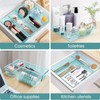 WOWBOX 25 PCS Plastic Drawer Organizer Set, 4 Sizes Desk