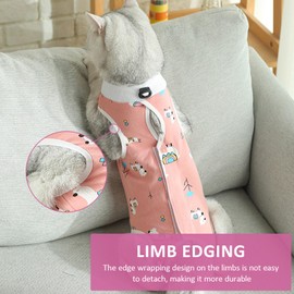 XdealCozyxc 2 Pack Cat Surgery Recovery Suit, Breathable Cat Suit Post Surgery Female, Pet Surgical Shirt Cat Clothing Pajama (M)