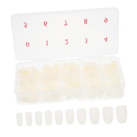 LALAFINA 500pcs Nail Art Manicure Fake Nail Tips False Nail Detachable Fake Nail Tips DIY Fake Nail Detachable Nail Patches Fake Nails Women Fake Nail Plastic Short White Nail Stickers