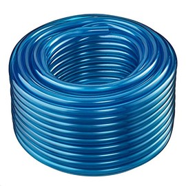 HydroMaxx Flexible Non-Toxic BPA Free Translucent Colored Vinyl Tubing (1/2" ID x 5/8" OD x 100 ft, Blue)