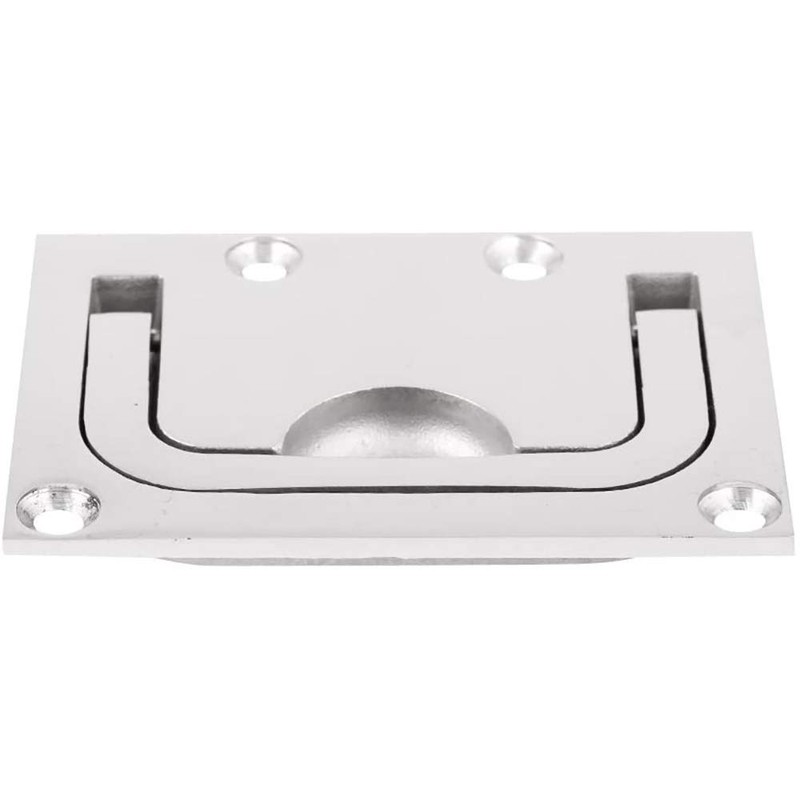 POFET 2pcs 75mm x 55mm Boat Hatch Handle Stainless Steel