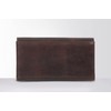 Holzrichter Berlin Women's Wallet (M) Elegant Button Leather Purse Brown