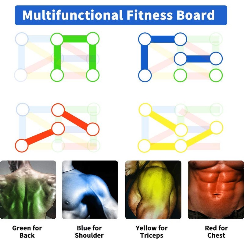 POSKOU Push Up Board Home Exercise Workout Fitness Gym Equipment