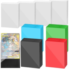 Pack of 800 Card Sleeves Trading Card Sleeves, 400 Pieces Transparent Sleeves Card Sleeves and 400 Pieces 8 Colour Matte Card Sleeves for MTG, TCG, Trading Cards, Sports Cards (800 Pieces 4 Colours +