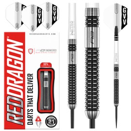 RED DRAGON Gian Van Veen Axis SE 21 g Premium Tungsten Steeltip Dart Set with Flights and Shafts