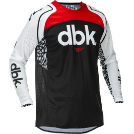 Fly Racing Evolution DST Motocross Jersey, Lightweight Racing MX Gear - (Black/Red/White, Large)
