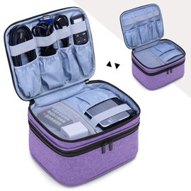 (Purple) - Luxja Carrying Bag for DR.J Mini Projector, Portable Case for Mini Projector and Accessories (Fits Most Major Mini Projectors), Purple