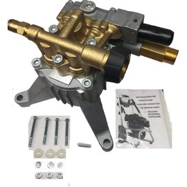 Homelite 3100 psi Upgrade Pressure Washer Pump mod. HU80833 with a More Durable Brass Head & Thermal Release Valve.Rear Frame Hose Connections.Replaces 308653006, 308653003, 308653025