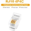 TECHZOCO RJ10 Plug, Modular Telephone Connector, 4P4C Plug, Telephone Adapter,