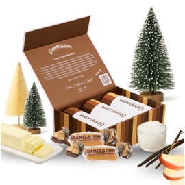 Caramels.com | Candy Gift Box | Individually Wrapped Sea Salt Caramel Vanilla, Classic Butter and Harvest Apple Candies | Great Gift Idea for Holidays and Birthdays | Pack of 3