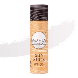 Aloha Sun Stick SPF 50+ | Face Mineral Sun Protection for Surfing | Eco Paper Stick 20 g (White)