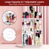 Makeup Organizer 360 Rotating Cosmetic Organizer DIY Adjustable Makeup Carousel