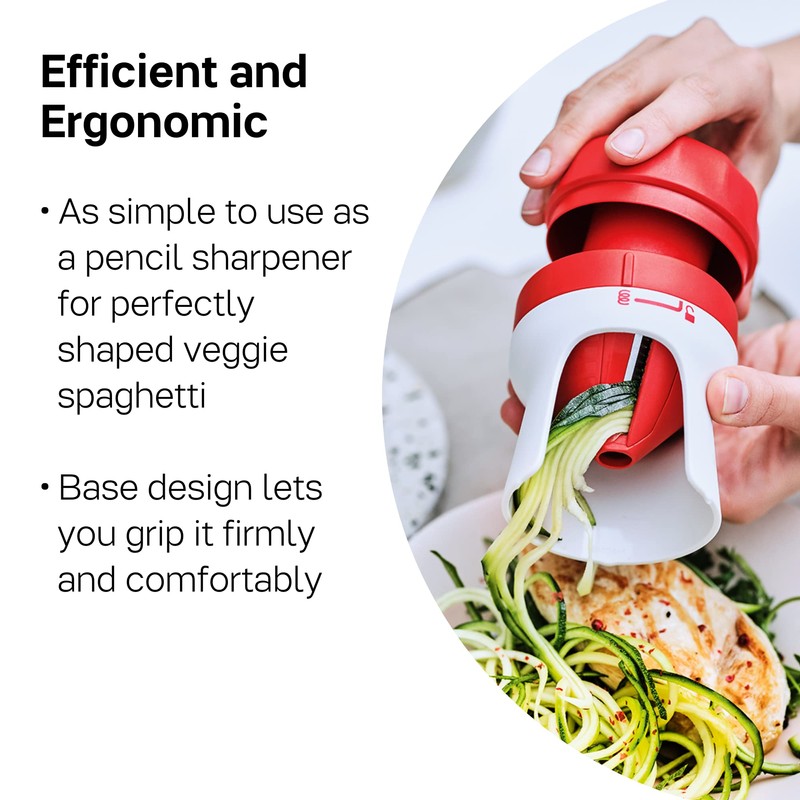 TUPPERWARE Brand Handy Spiralizer - Turns Vegetables into Veggie Spaghetti