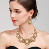 BriLove Costume Fashion Jewelry Set for Women Crystal Teardrop Hollow