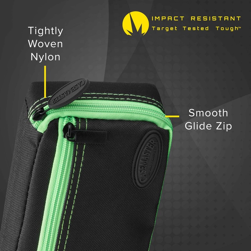 Casemaster Plazma Black with Green Trim Dart Case