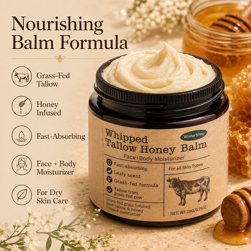 Whipped Beef Tallow Honey Balm for Face & Body –