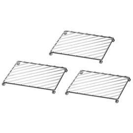 VIDAYA - Salvamanteles de acero inoxidable para ollas calientes y sartenes, soportes de metal de lujo, multiusos, grandes almohadillas para orejas resistentes al calor para mostrador de cocina, soporte de placa caliente de diámetro ampliado mejorado (paq